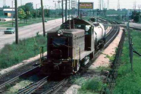 EJ&E Train Passing Grasselli Tower