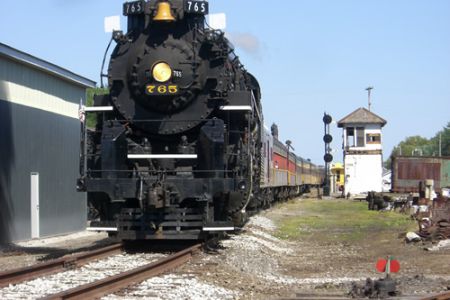 NKP 765 Passing Grasselli Tower