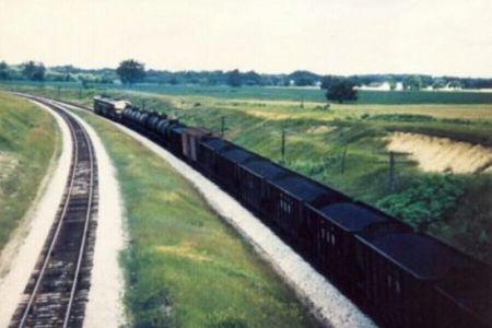 Erie Westbound Freight - Disko, Indiana