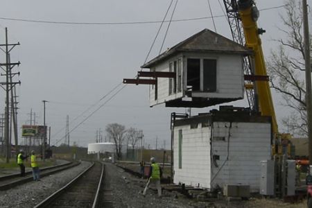 Crane Lifting Grasselli Tower