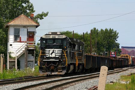 Norfolk Southern Train Passing Grasselli Tower